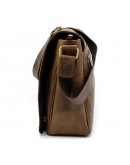 Фотография Мужская коричневая винтажная кожаная сумка через плечо с клапаном TARWA RC-1047-3md
