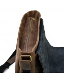 Фотография Мужская коричневая винтажная кожаная сумка через плечо с клапаном TARWA RC-1047-3md