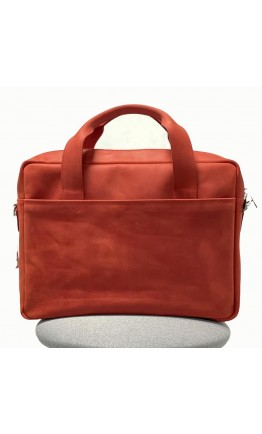 Красная кожаная сумка унисекс для ноутбука и документов TARWA RR-1813-4lx