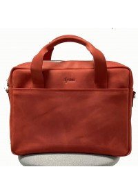 Красная кожаная сумка унисекс для ноутбука и документов TARWA RR-1813-4lx