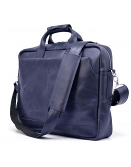 Мужская кожаная сумка для ноутбука 17 дюймов синего цвета TARWA RK-1019-4lx