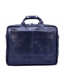 Фотография Мужская кожаная сумка для ноутбука 17 дюймов синего цвета TARWA RK-1019-4lx