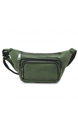 Зеленая поясная сумка из винтажной кожи Tarwa RE-8179-3md