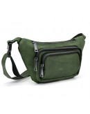 Фотография Зеленая поясная сумка из винтажной кожи Tarwa RE-8179-3md