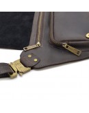 Фотография Кожаная мужская винтажная сумка на пояс TARWA RC-8153-3md