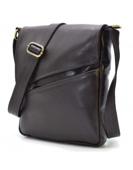 Темно-коричневая кожаная мужская сумка на плечо Tarwa GC-1302-3md