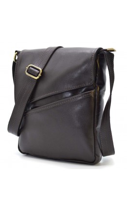Темно-коричневая кожаная мужская сумка на плечо Tarwa GC-1302-3md