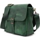 Сумка-планшет зеленого цвета через плечо винтажная кожа TARWA RE-1309-3md