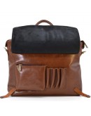 Фотография Кожаная деловая мужская сумка рыжего цвета TARWA GB-7120-3md