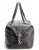 Фотография Черная кожаная сумка для командировок из натуральной зернистой кожи SHVIGEL 00881