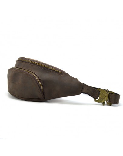Фотография Бананка сумка на пояс из натуральной винтажной кожи TARWA RC-30351-3md