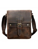 Фотография Мужская винтажная сумка через плечо коричневая Bexhill ON8571-3