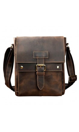 Мужская винтажная сумка через плечо коричневая Bexhill ON8571-3