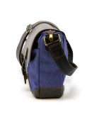 Фотография Мужская синяя сумка через плечо кожа и канвас RKc-6002-3md TARWA