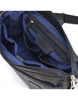 Мужская удобная сумка через плечо из кожи и канваса TARWA RAg-6002-3md