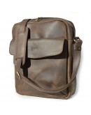 Фотография Вместительная кожаная винтажная сумка на плечо формата А4 TARWA RC-1810-4lx