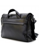 Фотография Мужская черная кожаная сумка через плечо c ручкой TARWA GA-6045-3md