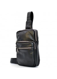 Мужской кожаный рюкзак - слинг на 1 шлейку TARWA GA-0904-4lx