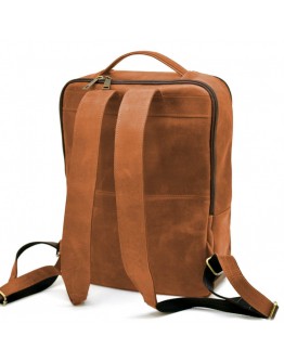 Кожаный мужской рыжий вместительный рюкзак Tarwa RB-7280-3md