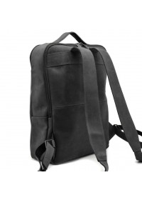 Кожаный рюкзак для ноутбука черного цвета на два отделения Tarwa RA-7280-3md