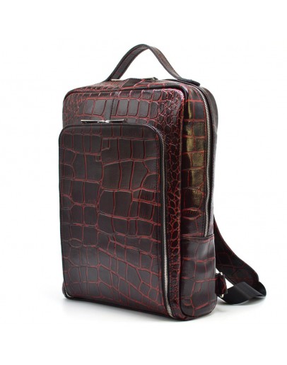 Фотография Кожаный мужской рюкзак для ноутбука c рисунком под рептилию TARWA REP1-1239-4lx