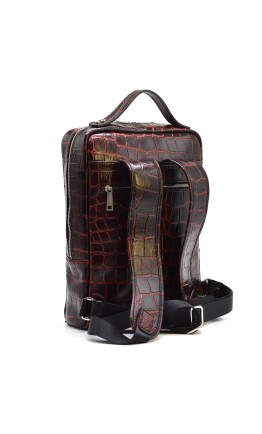 Кожаный мужской рюкзак для ноутбука c рисунком под рептилию TARWA REP1-1239-4lx