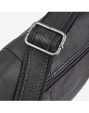Фотография Черная фирменная кожаная сумка на плечо HILL BURRY HB3058A