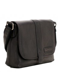 Фирменная черная сумка мужская на плечо - кросс-боди HILL BURRY HB3094A