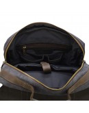 Фотография Серый удобный рюкзак из натуральной кожи и прочной ткани канвас TARWA RGc-3420-3md