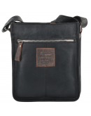 Фотография Кожаная черная мужская сумка - планшет Ashwood 4551 VT BLK