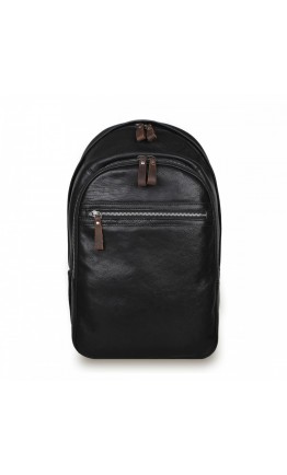 Рюкзак черный кожаный мужской Ashwood 4555 Black
