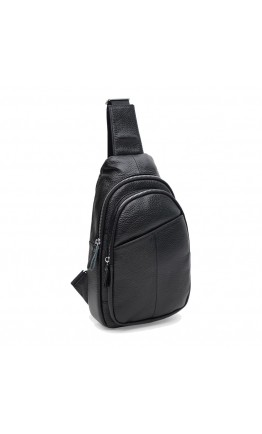 Черный мужской кожаный слинг Keizer K1512bl-black