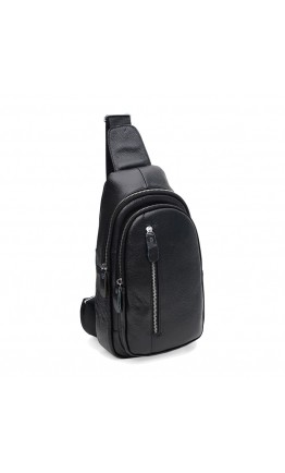 Черный мужской слинг кожаный Keizer K15609bl-black