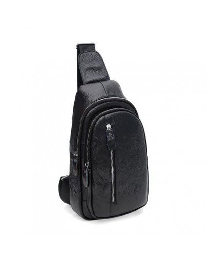 Фотография Черный мужской слинг кожаный Keizer K15609bl-black