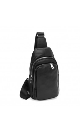 Мужская сумка на плечо кожаная слинг Ricco Grande K16040-black