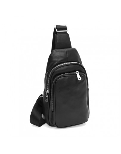 Фотография Мужская сумка на плечо кожаная слинг Ricco Grande K16040-black