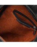 Фотография Мужской кожаный черный слинг - рюкзак Ricco Grande K16165a-black