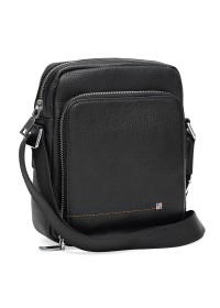 Сумка мужская кожаная на плечо K16207-black