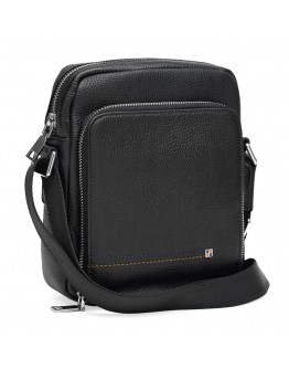 Сумка мужская кожаная на плечо K16207-black