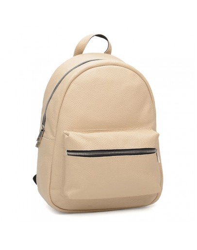 Фотография Кожаный женский рюкзак бежевого цвета Ricco Grande 1l655-beige