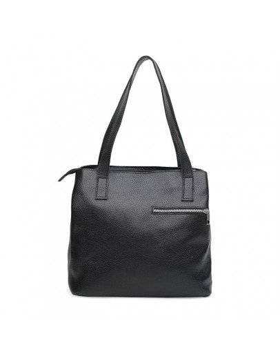 Фотография Женская кожаная черная сумка Ricco Grande 1L687bl-black
