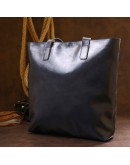 Фотография Вместительная кожаная синяя женская сумка-шоппер Shvigel 16369