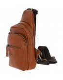 Фотография Нагрудная кожаная сумка слинг рыжего цвета Ashwood 8147 TEMPONADO TAN