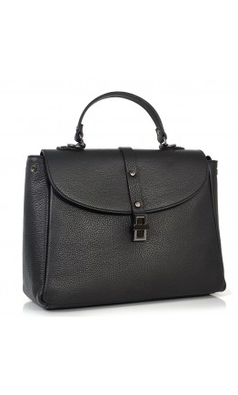 Женская черная деловая кожаная сумка с ручкой Grays F-AV-FV-038A