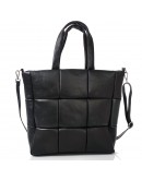 Фотография Женская черная кожаная сумка-шоппер Grays F-AV-FV-049A