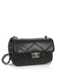 Женская черная кожаная сумка Grays F-S-BB-1293A
