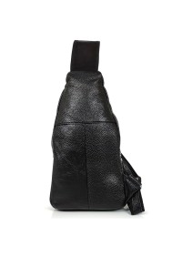 Мужской кожаный черный слинг Tiding Bag FL-N2-6090A