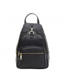 Фотография Черный кожаный женский рюкзак Borsa Leather K1162-black