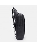 Фотография Мужской кожаный рюкзак - слинг Keizer K161811-black