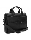 Фотография Черная кожаная мужская деловая сумка Ricco Grande K19005-black